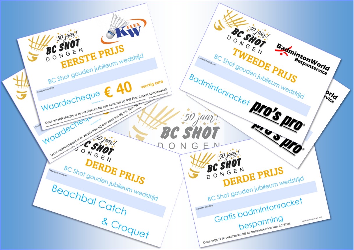 BC Shot nieuws: Deze prijzen kun je winnen met de BC Shot Jubileum Quiz